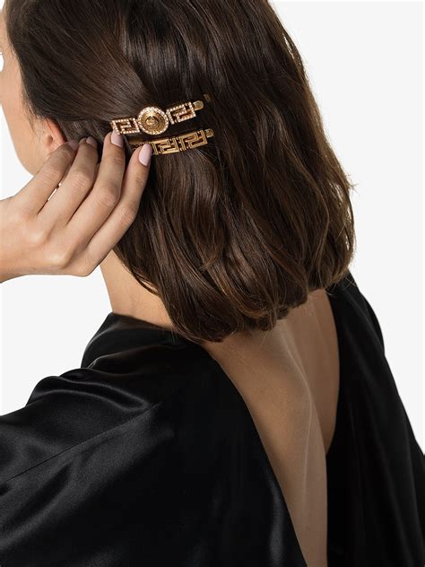 hair clip 2019 versace|versace hair accessories.